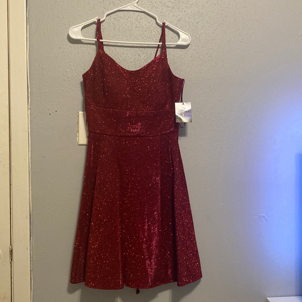 Burgundy sparkly dress